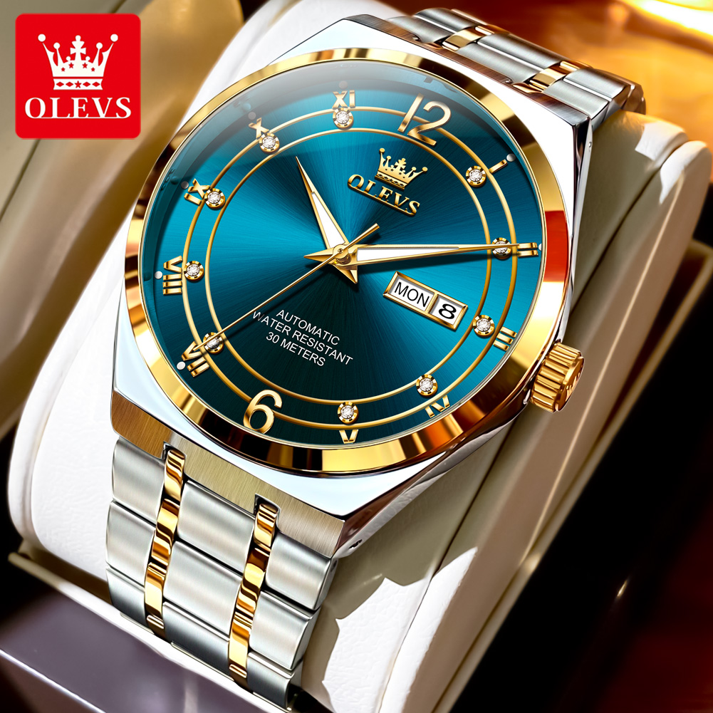 Rolex Watch Datejust - Мужские часы OLEVS, механические, водонепроницаемые, из