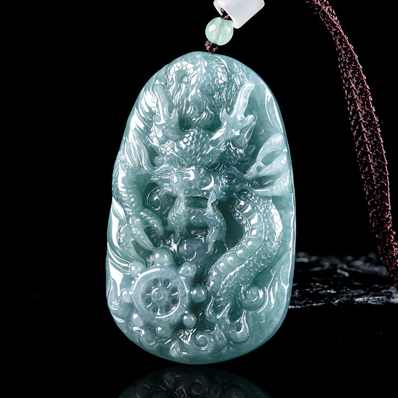 Necklace Pendant - Кулон-подвеска из бирманского жадеита в виде