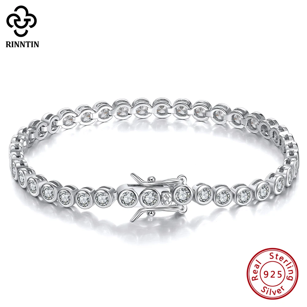 Tennis Bracelet Cubic - Rinntin блестящий теннисный браслет из стерлингового