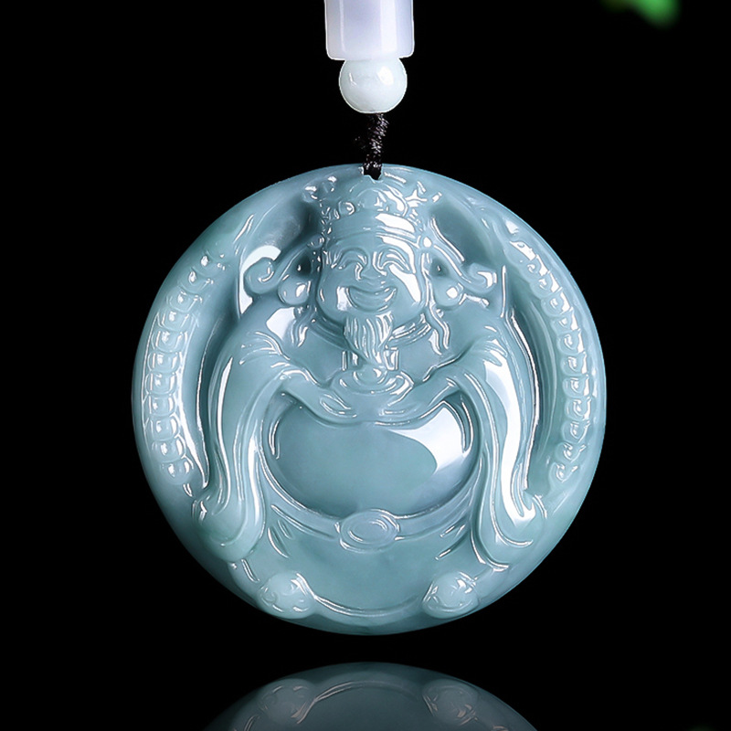 Necklace Pendant - Подвеска-кулон из бирманского жадеита «Бог богатства»,