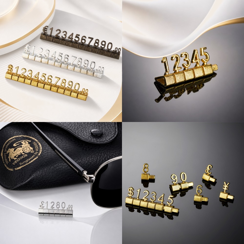 Jewelry And Watches Stores - Металлические ценники с регулируемыми цифрами и
