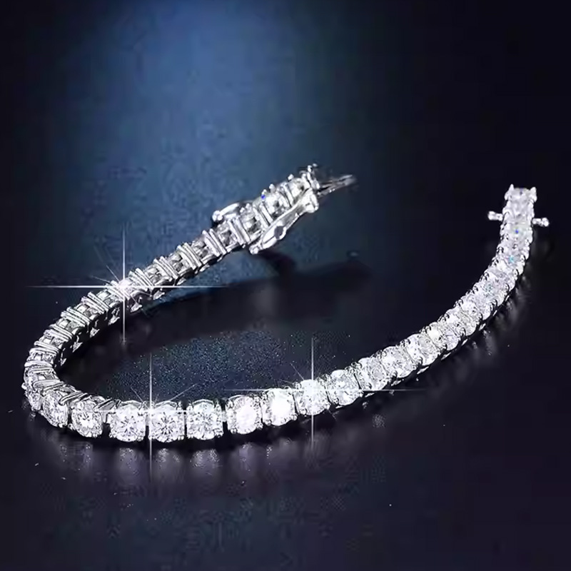 Новый браслет-цепочка из стерл – обзор и цена Tennis Bracelet Cubic