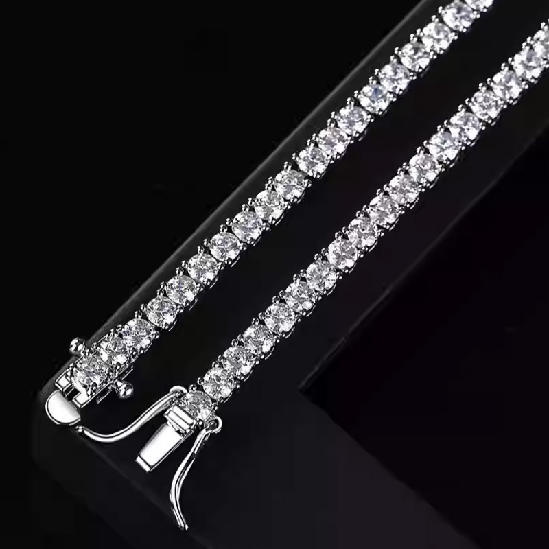Новый браслет-цепочка из стерл – обзор и цена Tennis Bracelet Cubic