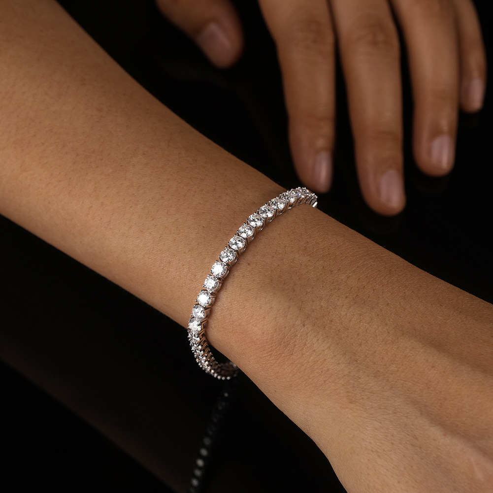 Новый браслет-цепочка из стерл – обзор и цена Tennis Bracelet Cubic