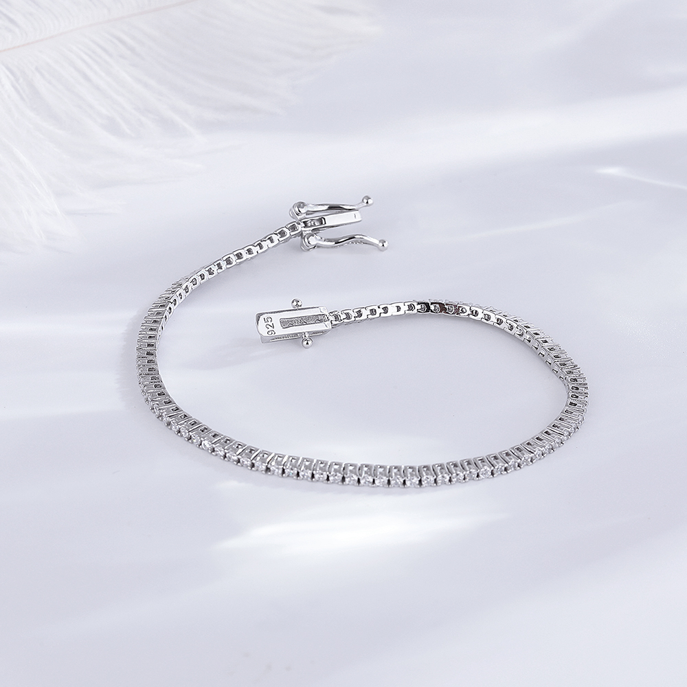 Настоящее серебро 1,75 мм/1,5  – обзор и цена Tennis Bracelet Cubic
