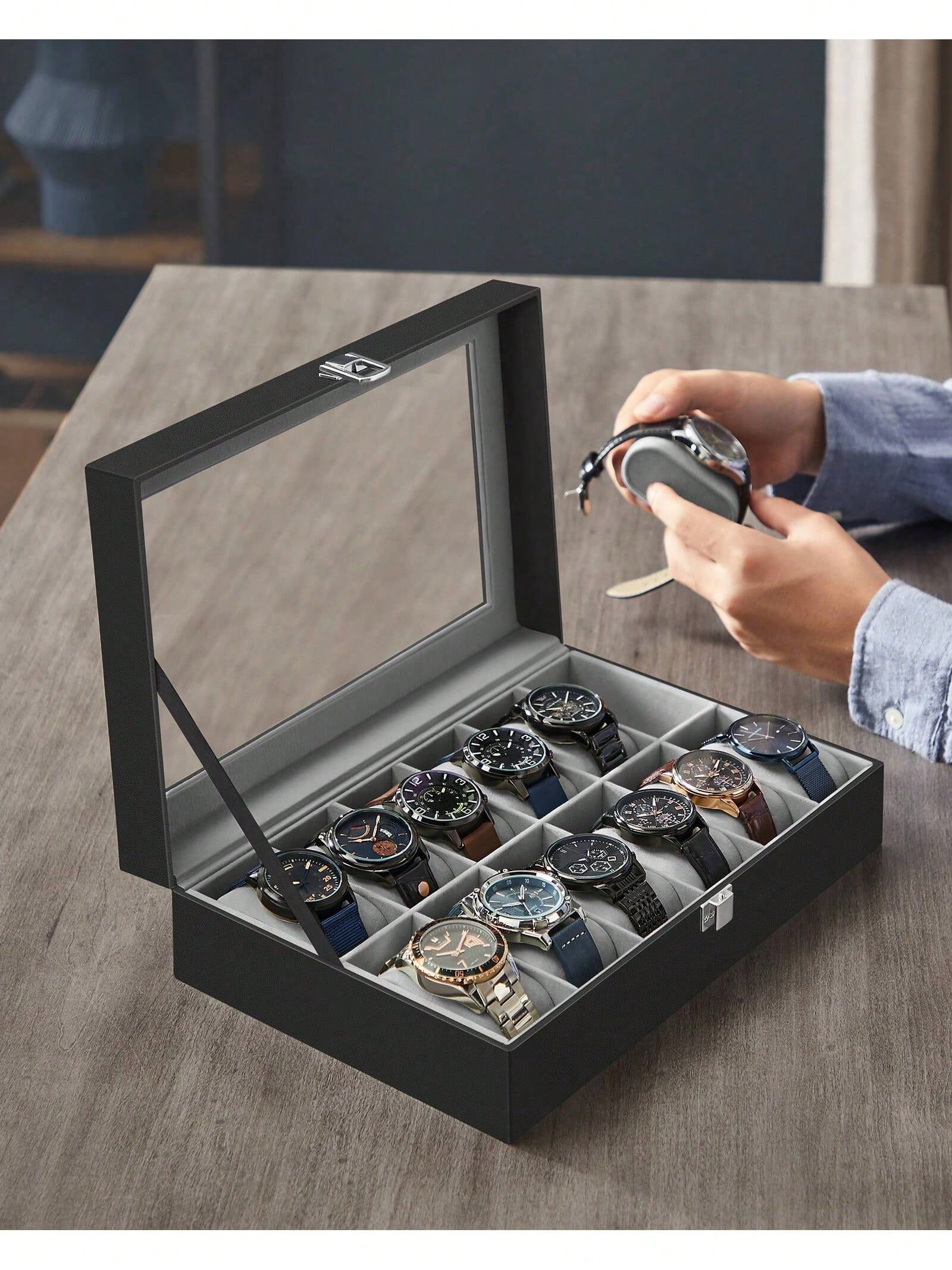 Шкатулка для часов на 12 отдел – обзор и цена Jewelry Stand Watches